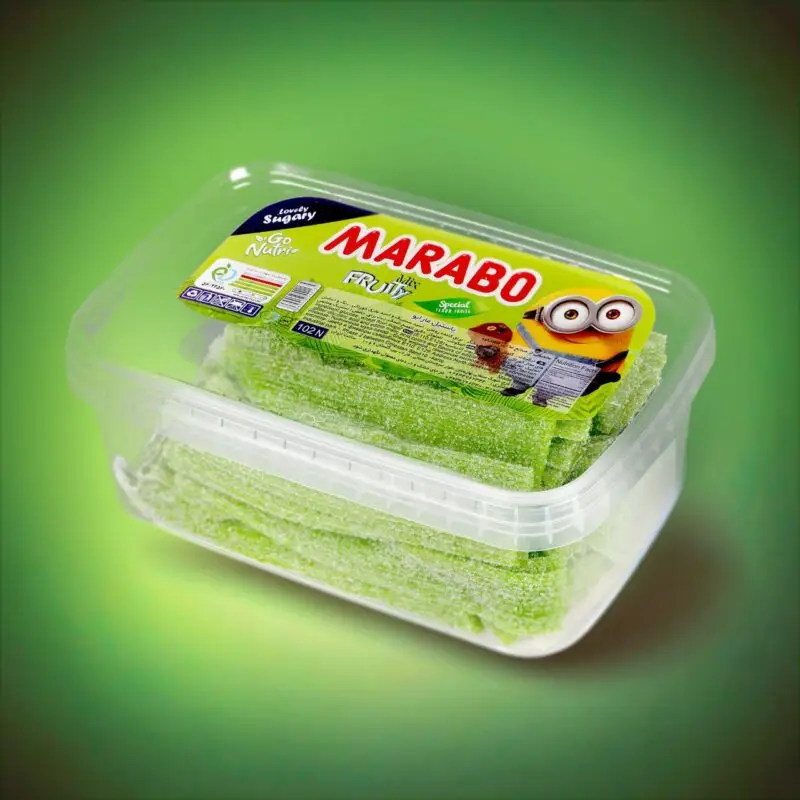 پاستیل مارابو نواری با طعم سیب ترش 900 گرمی