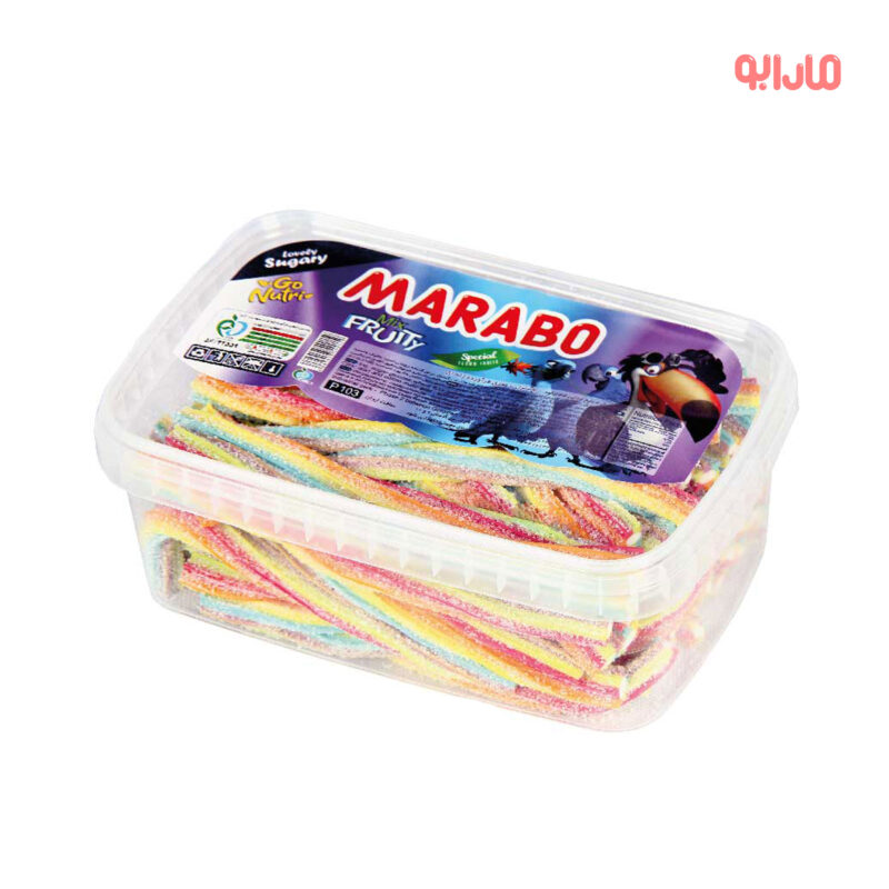 پاستیل مارابو پیچی لوله ای شکری 900 گرمی