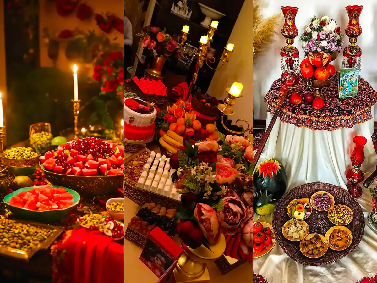 چیدمان میز شب یلدا