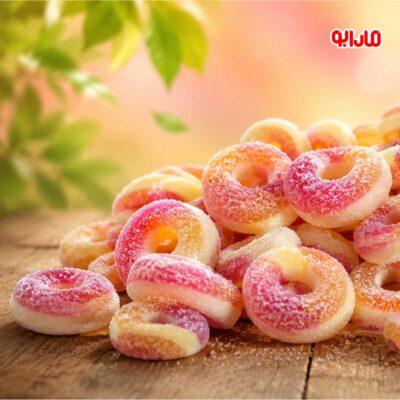 پاستیل حلقه ای فوم دار ترش یک کیلوئی